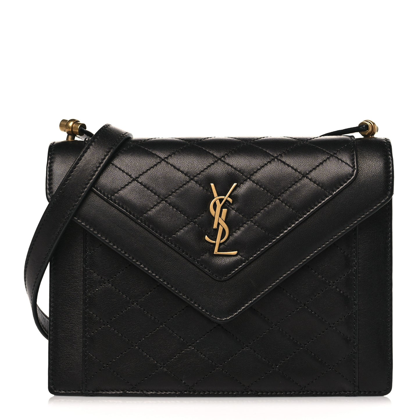 Lambskin Quilted Mini Gaby Satchel Black
