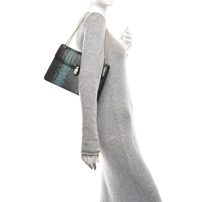 Bulgari Karung Serpenti Forever Shoulder Bag Blue Brown 2 of 13