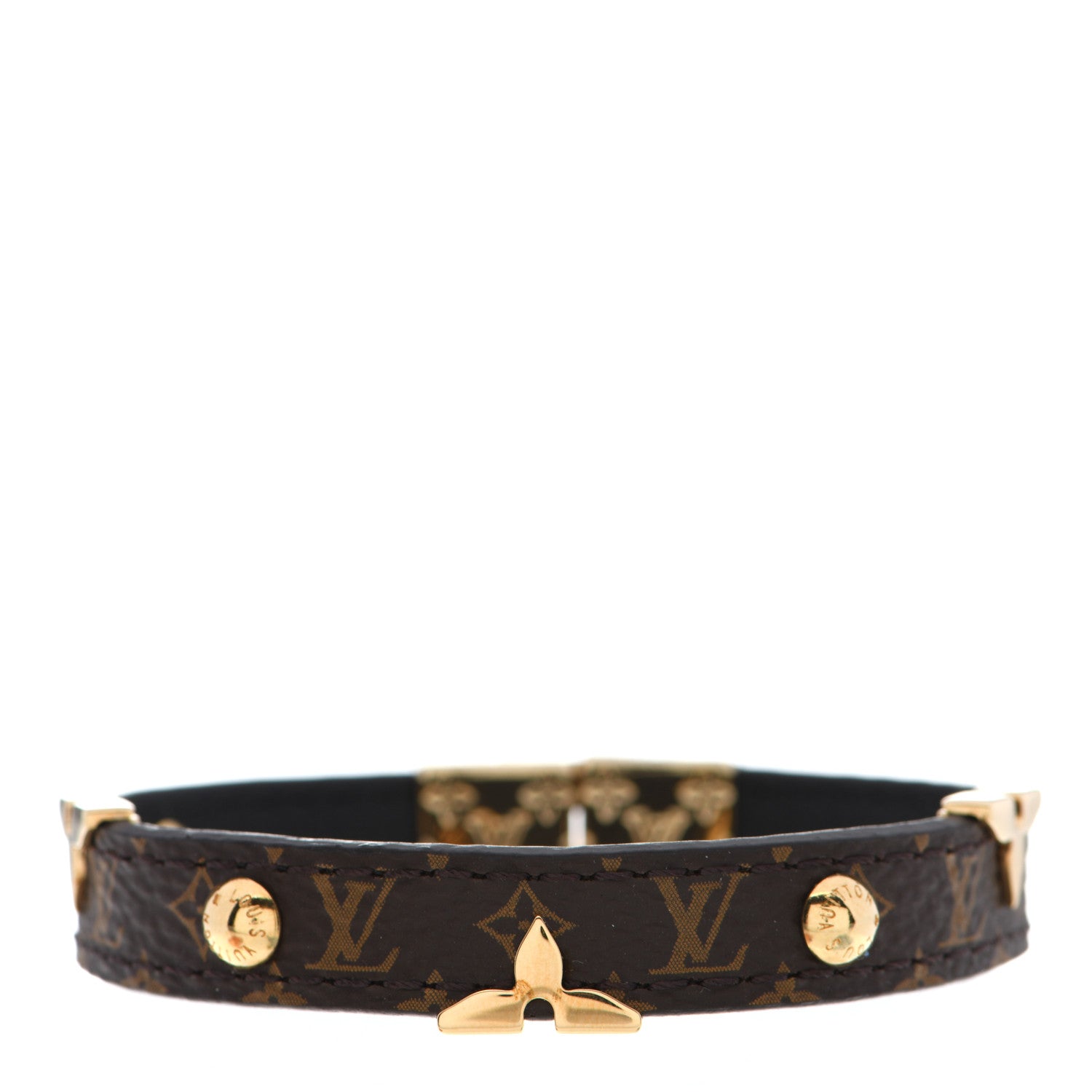 Louis Vuitton Monogram LV Crown Reversible Bracelet 17 Black 3 of 6