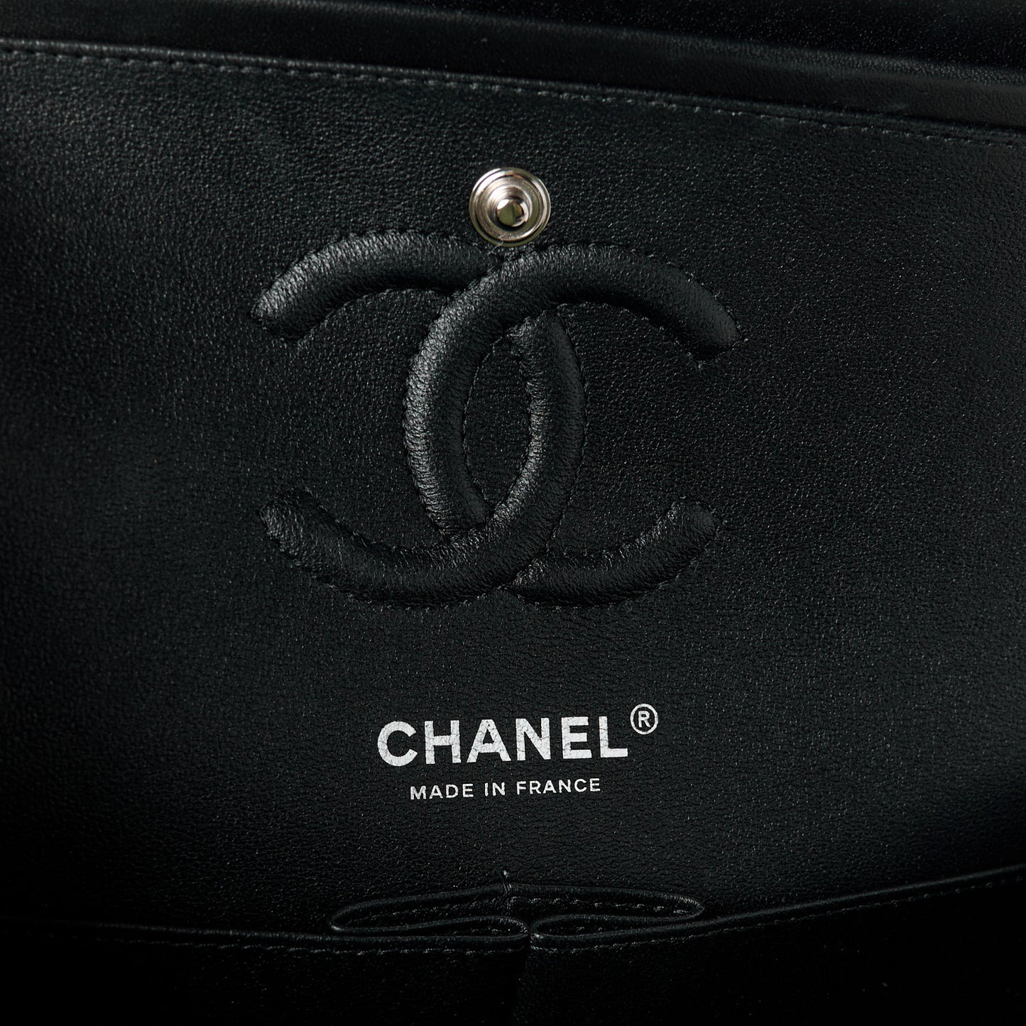 Lambskin Quilted Small Double Flap So Black