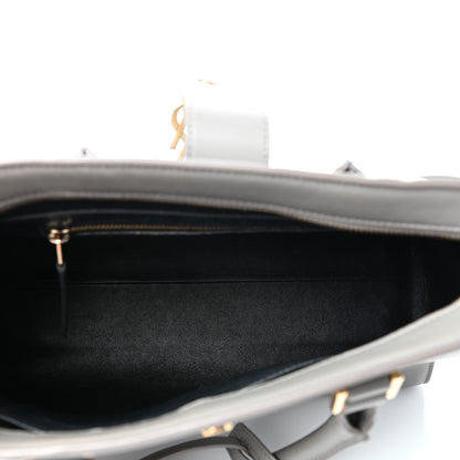 Saint Laurent Calfskin Monogram Small Cabas Fog 5 of 9