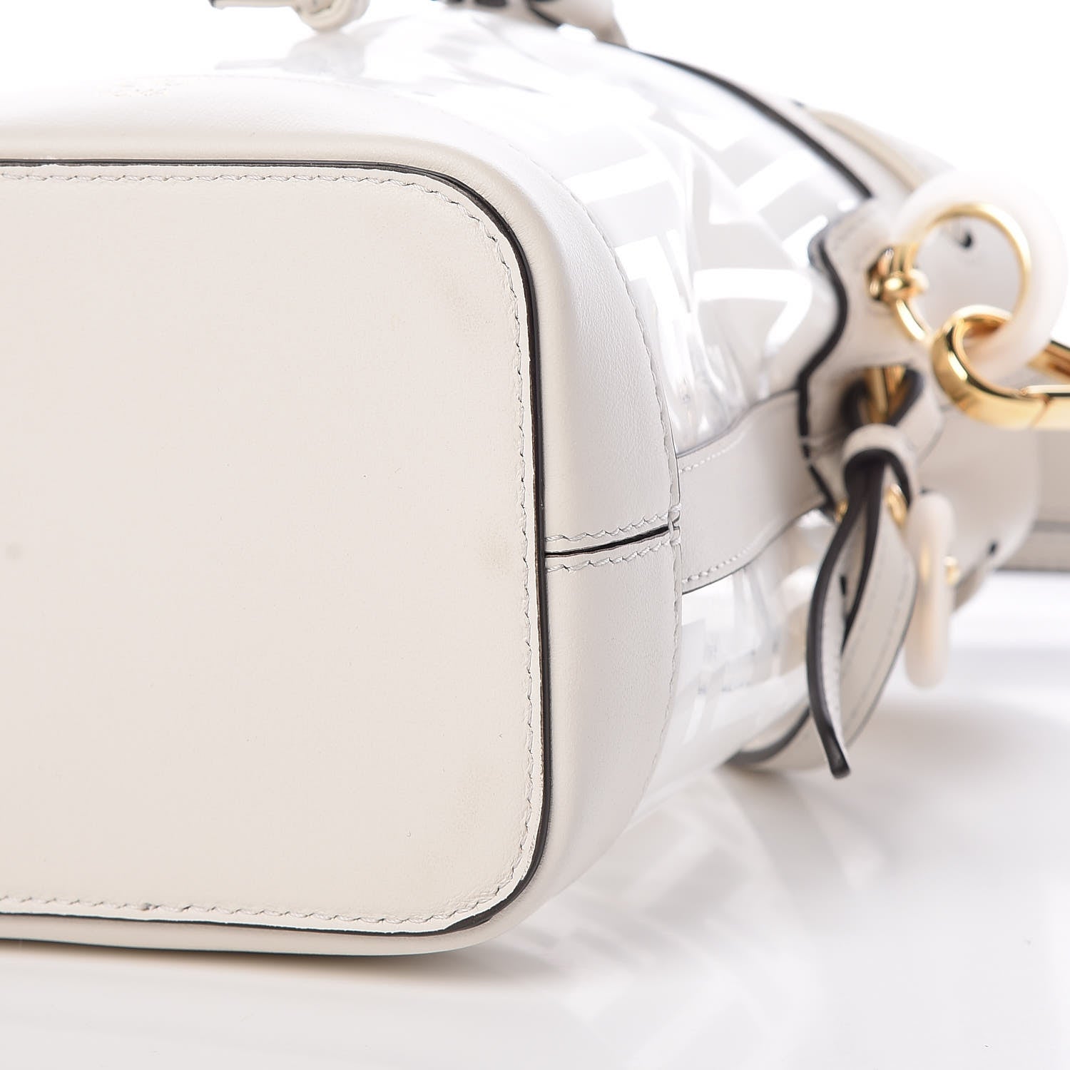 Fendi TPU FF Vitello Grace F is Fendi Mini Mon Tresor Bucket Bag White 6 of 12