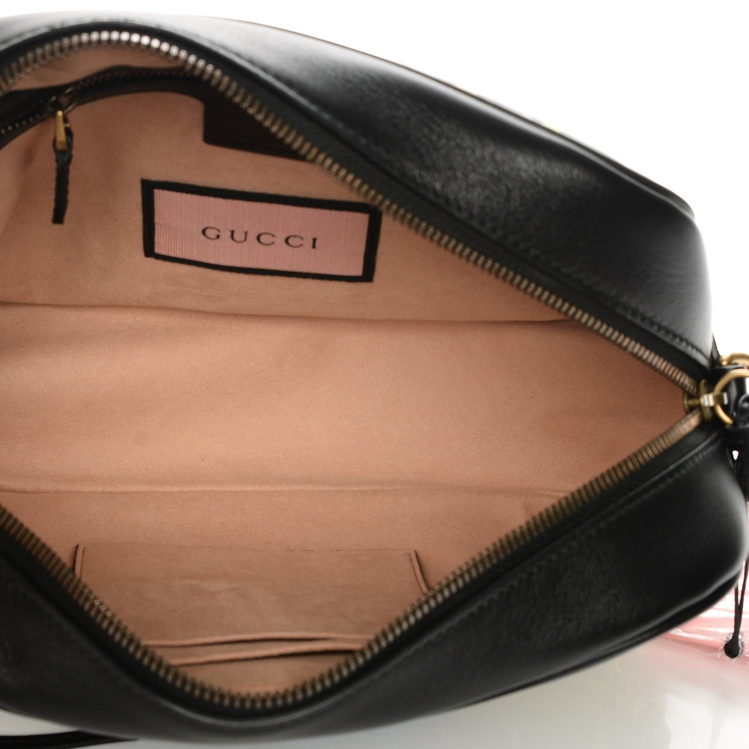 Gucci Calfskin Matelasse GucciGhost Medium GG Marmont Chain Shoulder Bag Black New Acquamarine 5 of 7