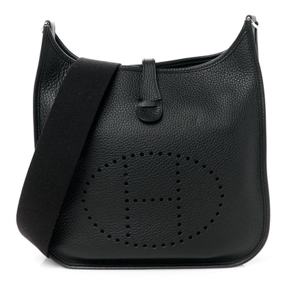 Hermes Taurillon Clemence Evelyne II PM Black 1 of 12