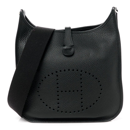 Hermes Taurillon Clemence Evelyne II PM Black 1 of 12