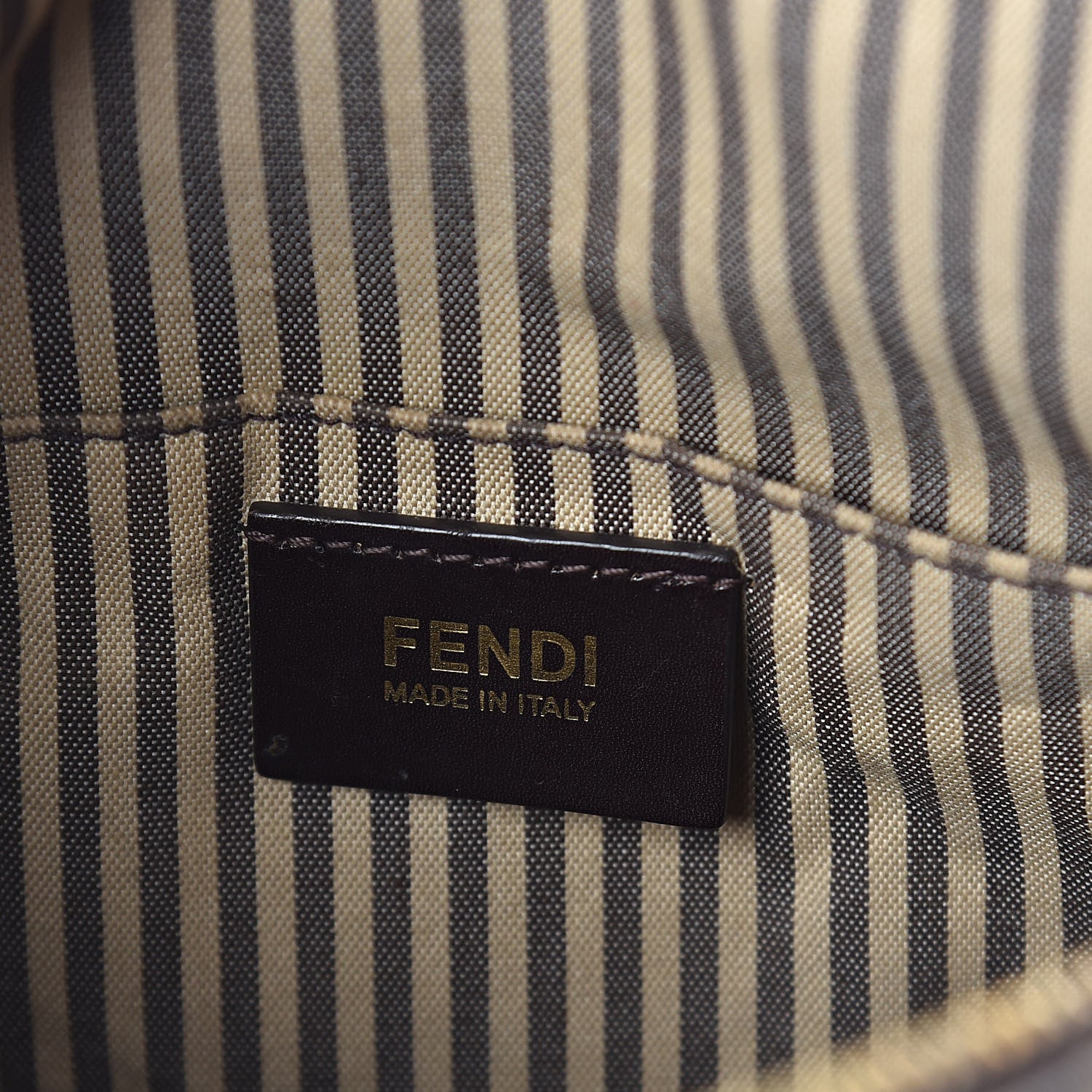 Fendi Zucca Spalmati Vitello Elite Medium Convertible Boston Satchel Tobacco Ebano 6 of 9