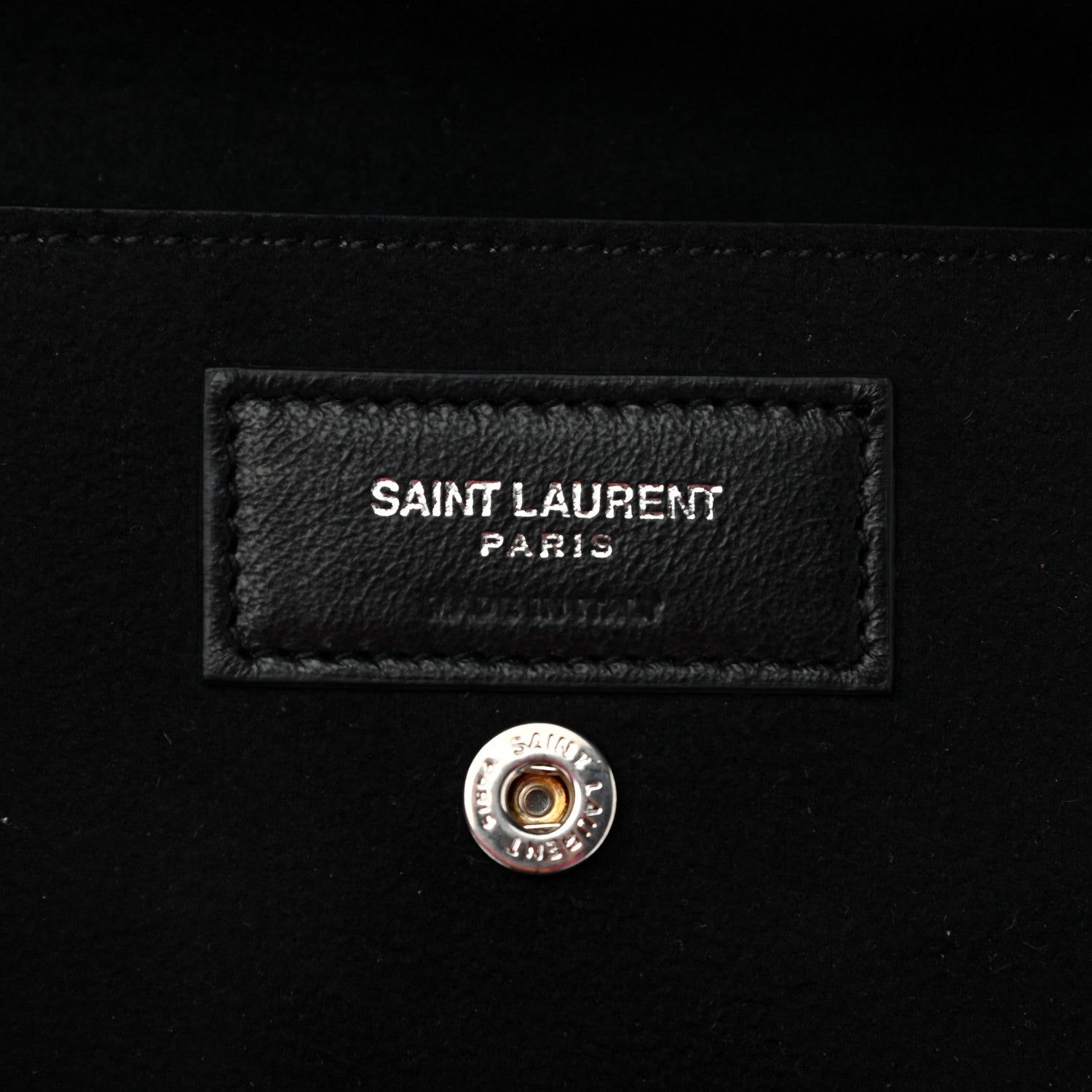 Saint Laurent Lambskin West Shopping Bag Dark Notte 7 of 11