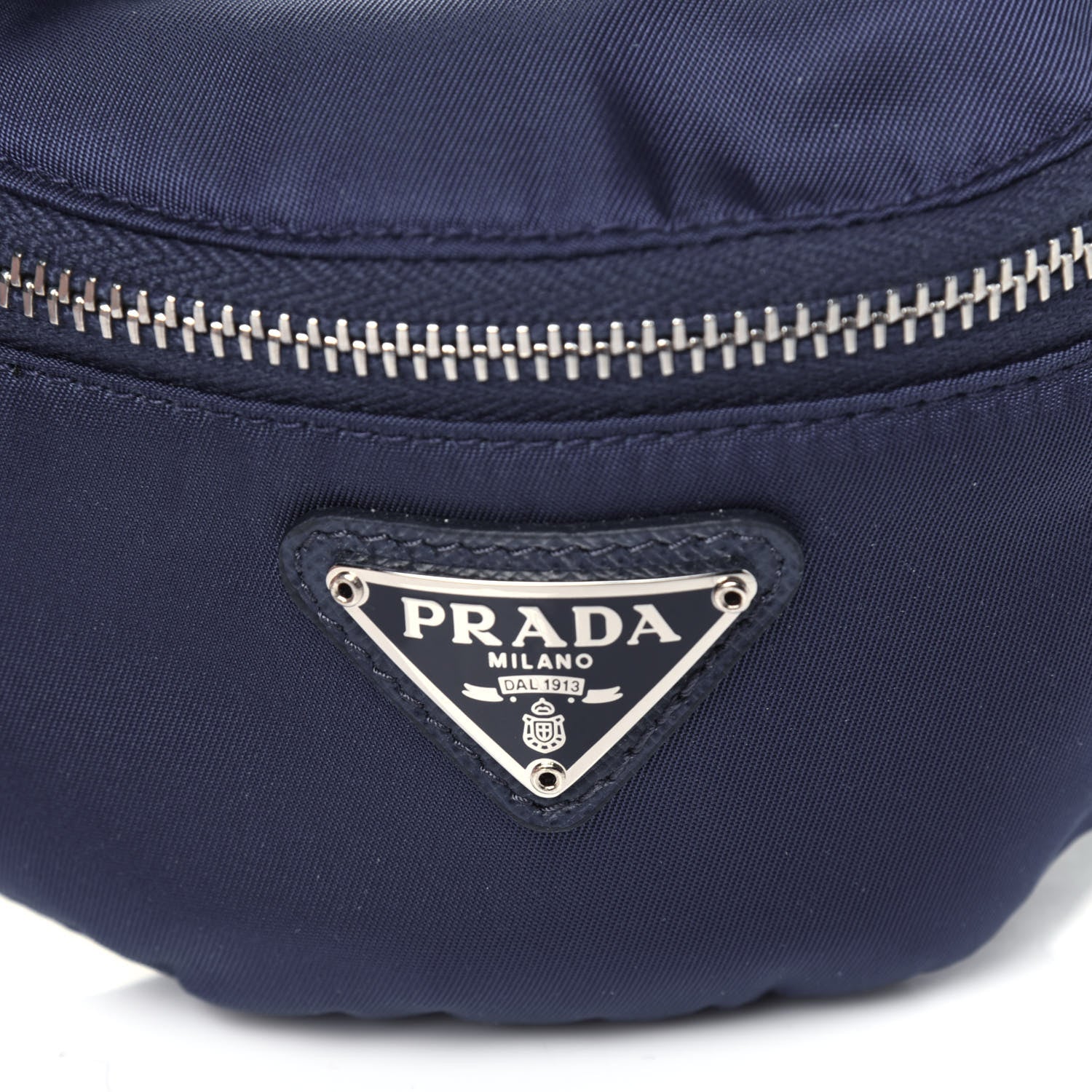 Prada Tessuto Nylon Saffiano Metal Triangle Logo Mini Crossbody Pouch Baltico 8 of 12