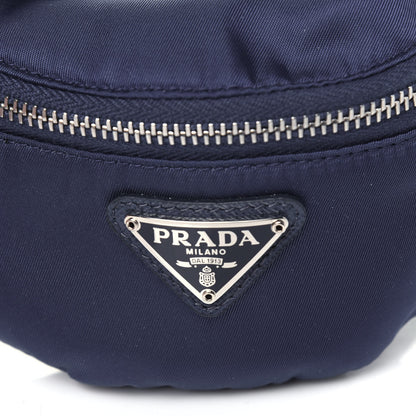 Prada Tessuto Nylon Saffiano Metal Triangle Logo Mini Crossbody Pouch Baltico 8 of 12