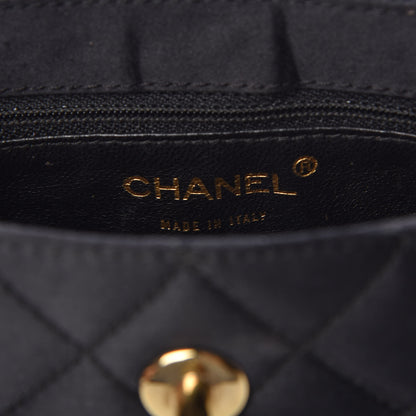 Chanel Satin Quilted Mini Flap Black 6 of 7