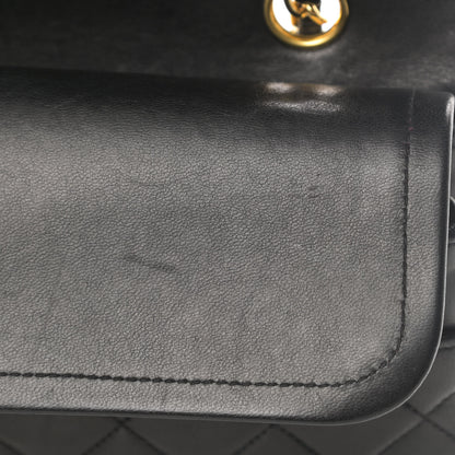 Chanel Lambskin Quilted Medium Double Flap Black 14 of 16