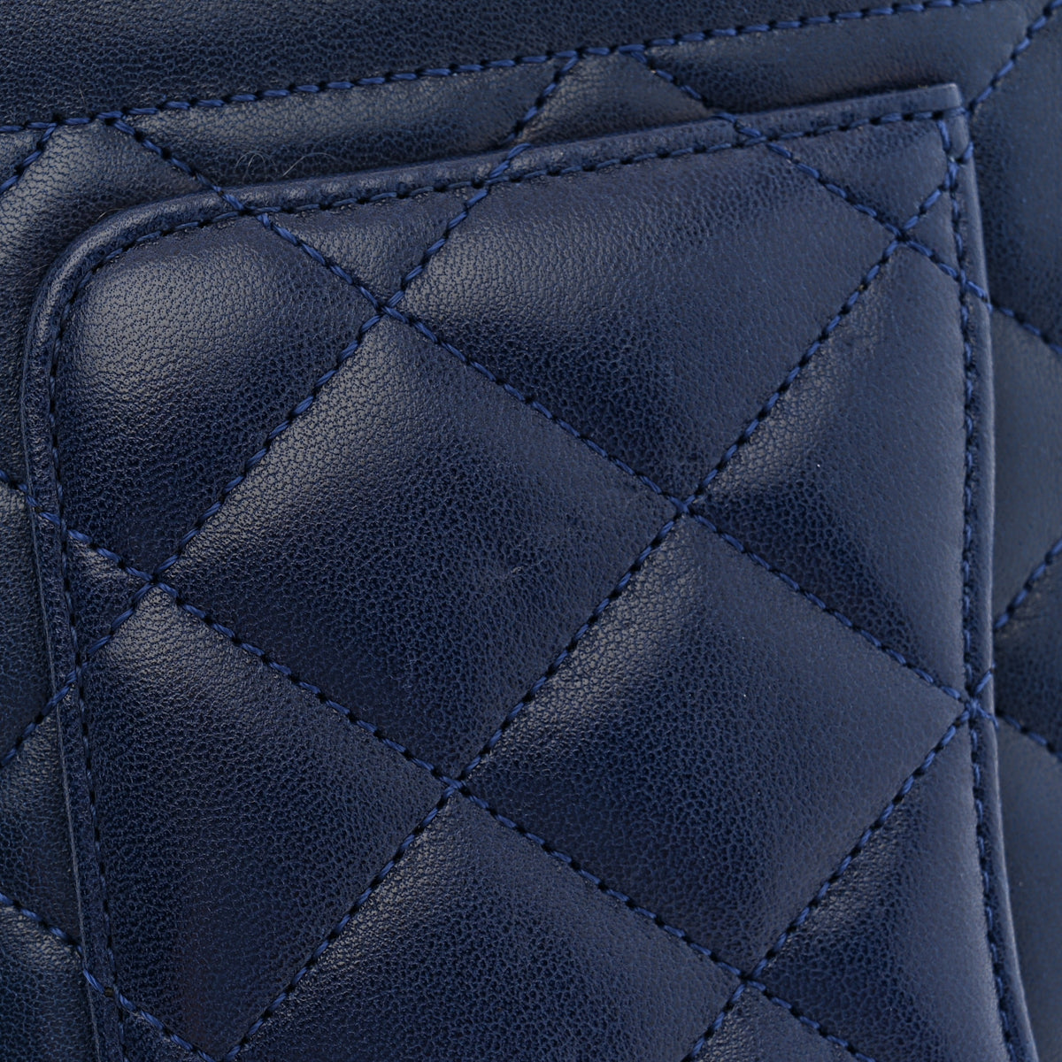 Chanel Lambskin Quilted Small Single Flap Navy 11 of 12