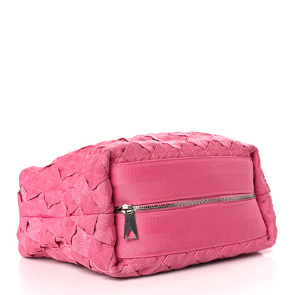 Bottega Veneta Canvas Maxi Intrecciato Webbing Cassette Crossbody Bag Pink 4 of 9