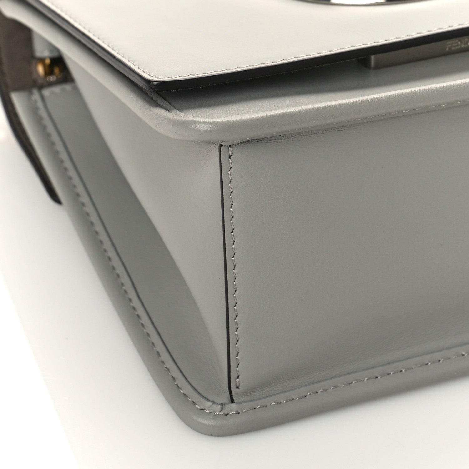 Fendi Vitello Century Opaco F is Fendi Small Kan I Shoulder Bag Grigio Perla 7 of 8