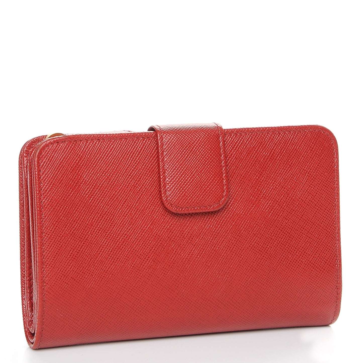 Saffiano Metal Compact Wallet Fuoco