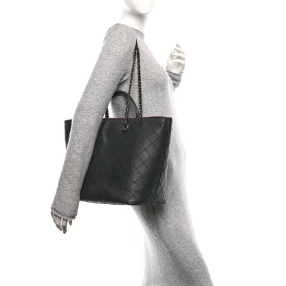 Chanel Calfskin Stitched Large Shopping Tote Black 2 of 10