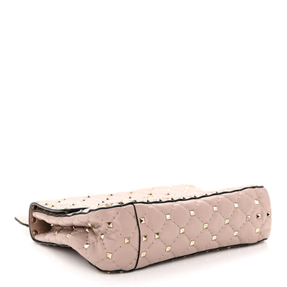 Valentino Garavani Lambskin Medium Rockstud Spike Shoulder Bag Poudre 3 of 8