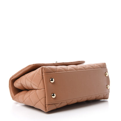 Chanel Caviar Quilted Mini Coco Handle Flap Brown 4 of 11