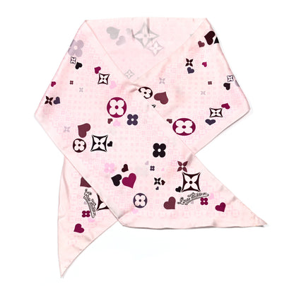 Louis Vuitton Silk Floral Scarf Pink 1 of 5