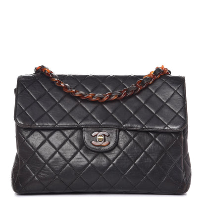 Chanel Lambskin Quilted Bekko Jumbo Single Flap Black 1 of 30