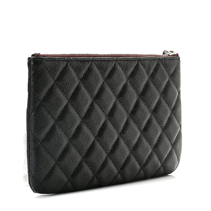 Chanel Caviar Quilted Cosmetic Case Black 3 of 9