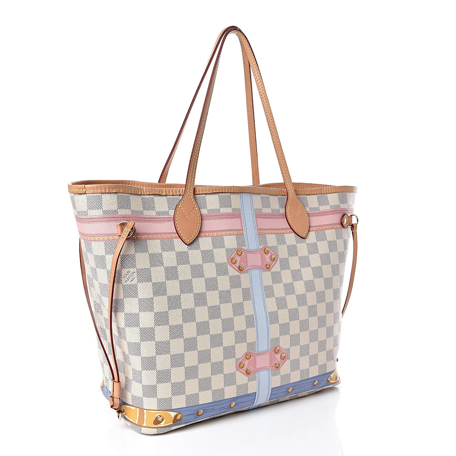 Louis Vuitton Damier Azur Summer Trunks Neo Neverfull MM 4 of 12