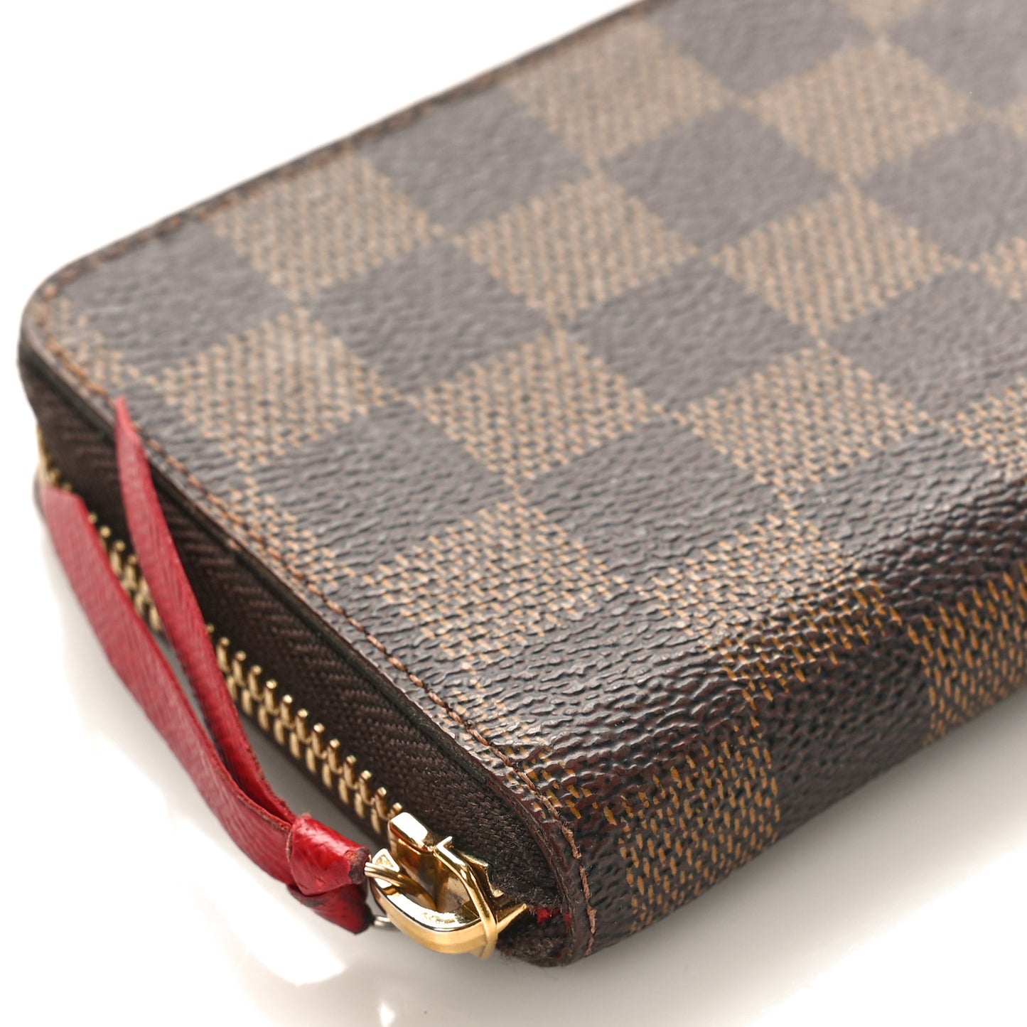 Damier Ebene Clemence Wallet Cherry