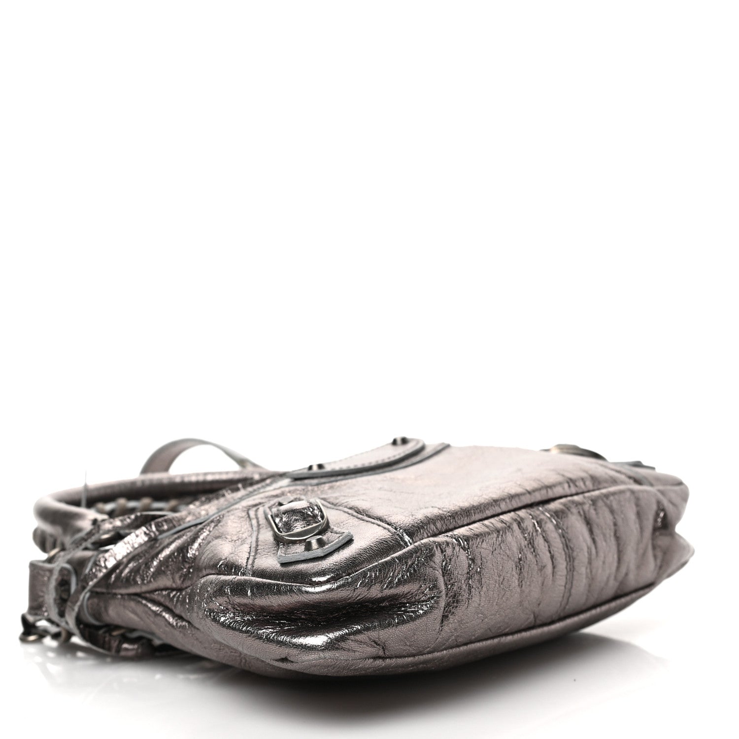 Balenciaga Metallic Chevre Classic Hardware Mini Classique Pewter 4 of 8