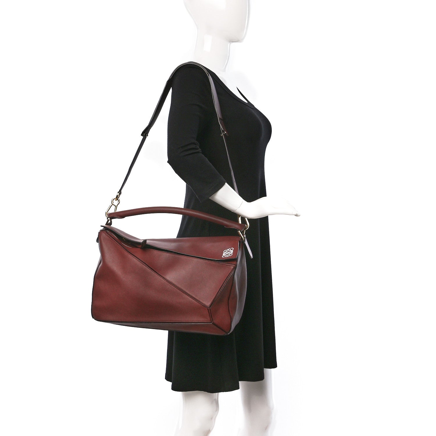 Loewe Calfskin Large Puzzle Bag Brown 2 of 9
