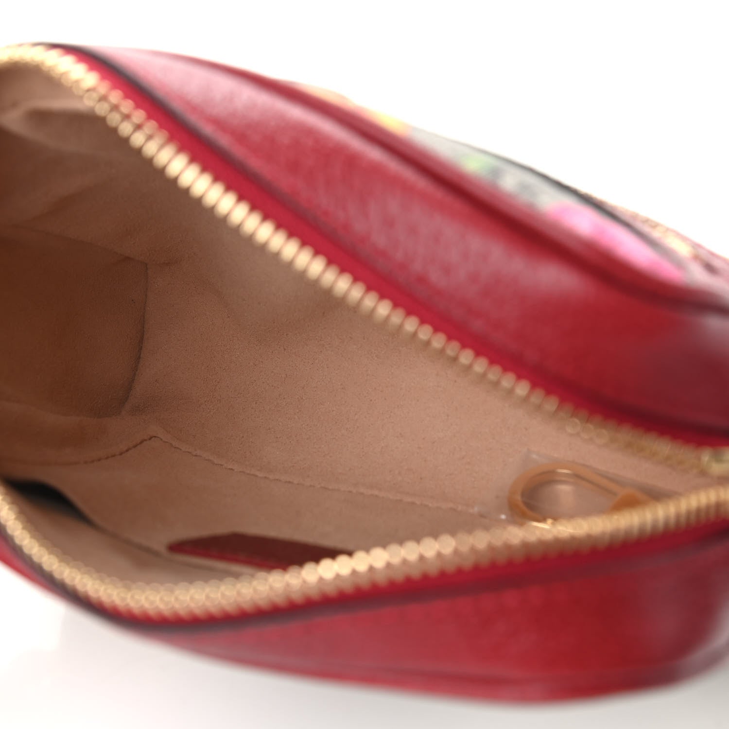 Gucci GG Supreme Monogram Flora Web Mini Ophidia Shoulder Bag Red 5 of 9