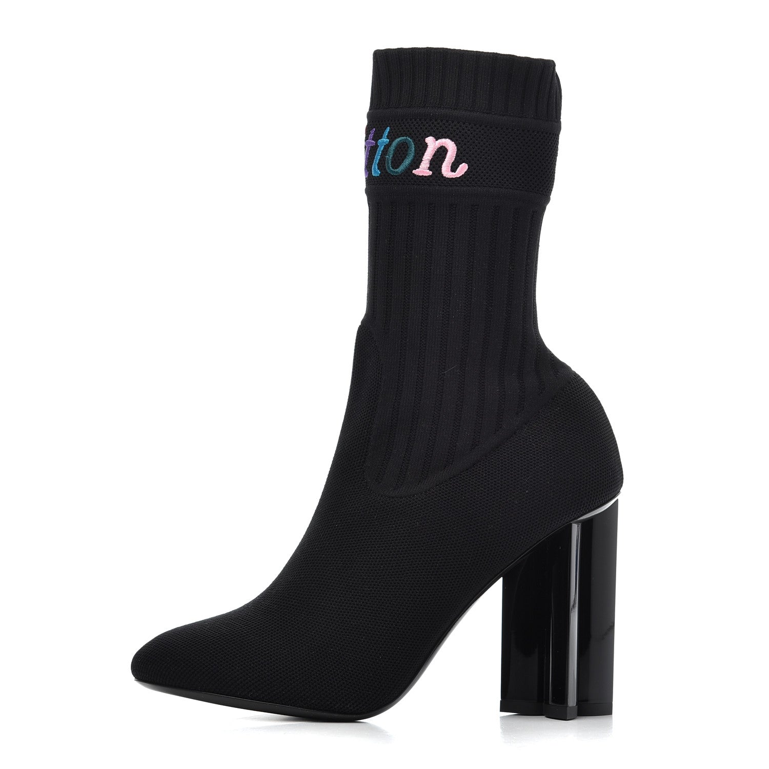 Louis Vuitton Stretch Fabric New Wave Silhouette Ankle Boots 36 Black 1 of 9
