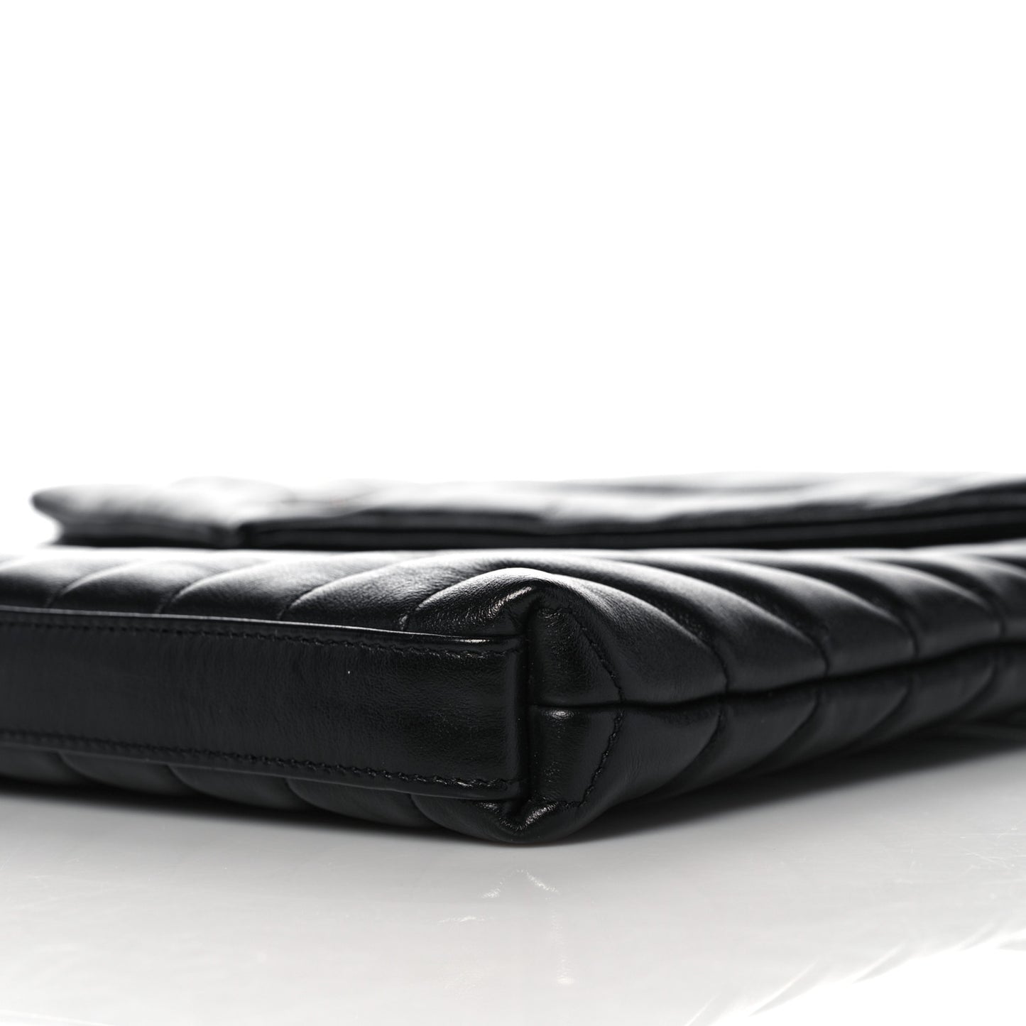 Calfskin Y Quilted Monogram Loulou Document Holder Black