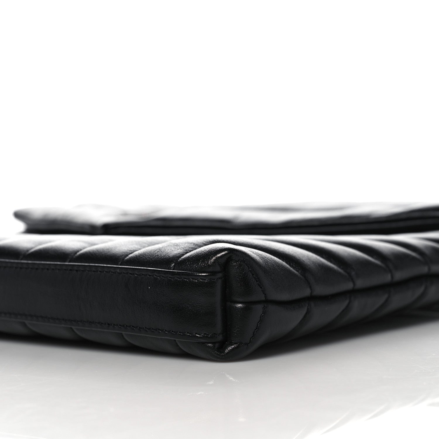 Saint Laurent Calfskin Y Quilted Monogram Loulou Document Holder Black 10 of 10