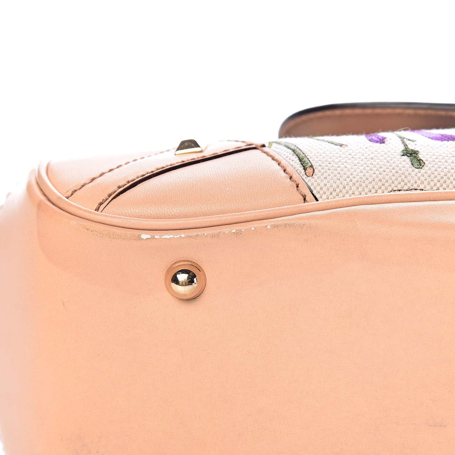 Gucci Floral Flora Canvas Bamboo Top Handle Bag 13 of 14