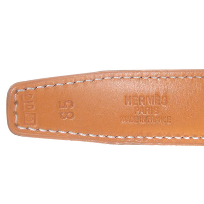 Hermes Box Reversible 24mm Constance H Belt Noir Natural 85 4 of 5