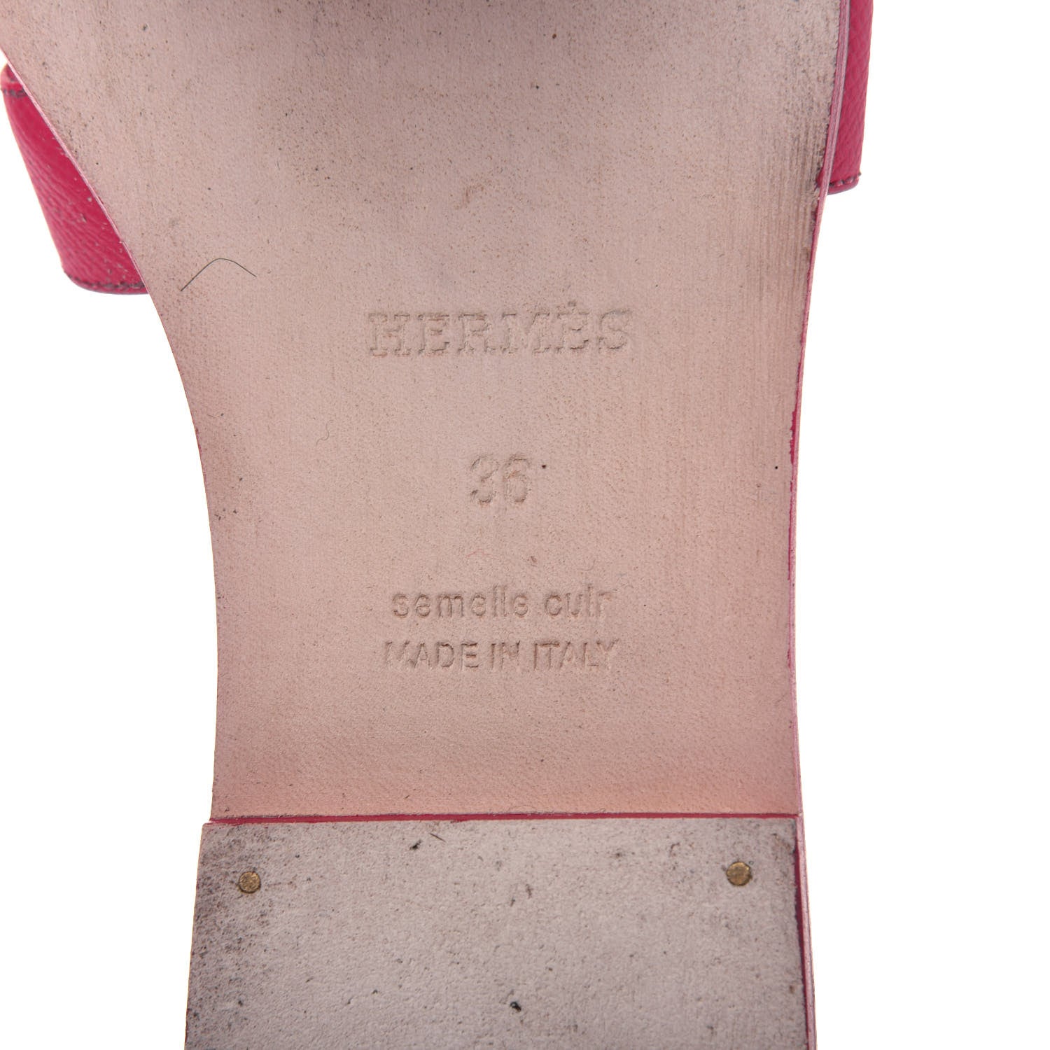 Hermes Epsom Oran Sandals 36 Rose Extreme 6 of 18