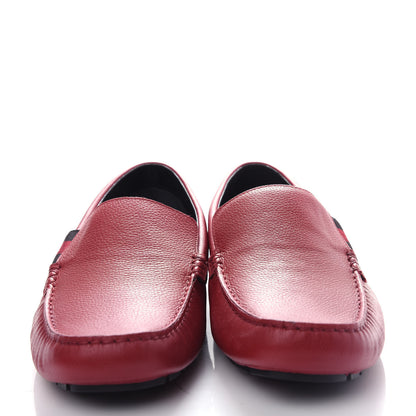 Gucci Calfskin Web Mens Driver Loafers 9 Red 5 of 11