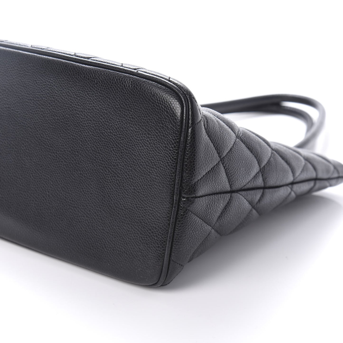Caviar Quilted Medallion Tote Black