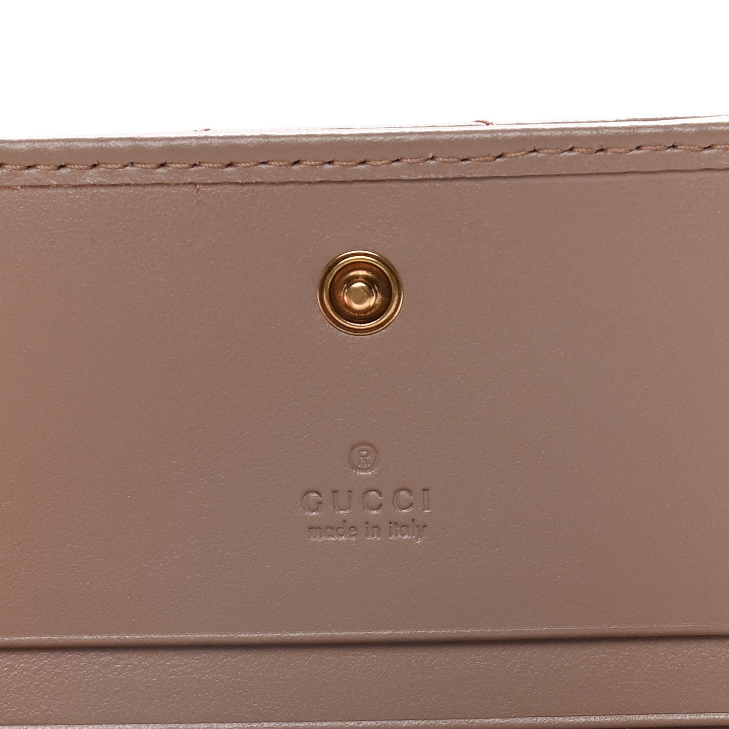 Calfskin Matelasse GG Marmont Card Case Wallet Porcelain Rose