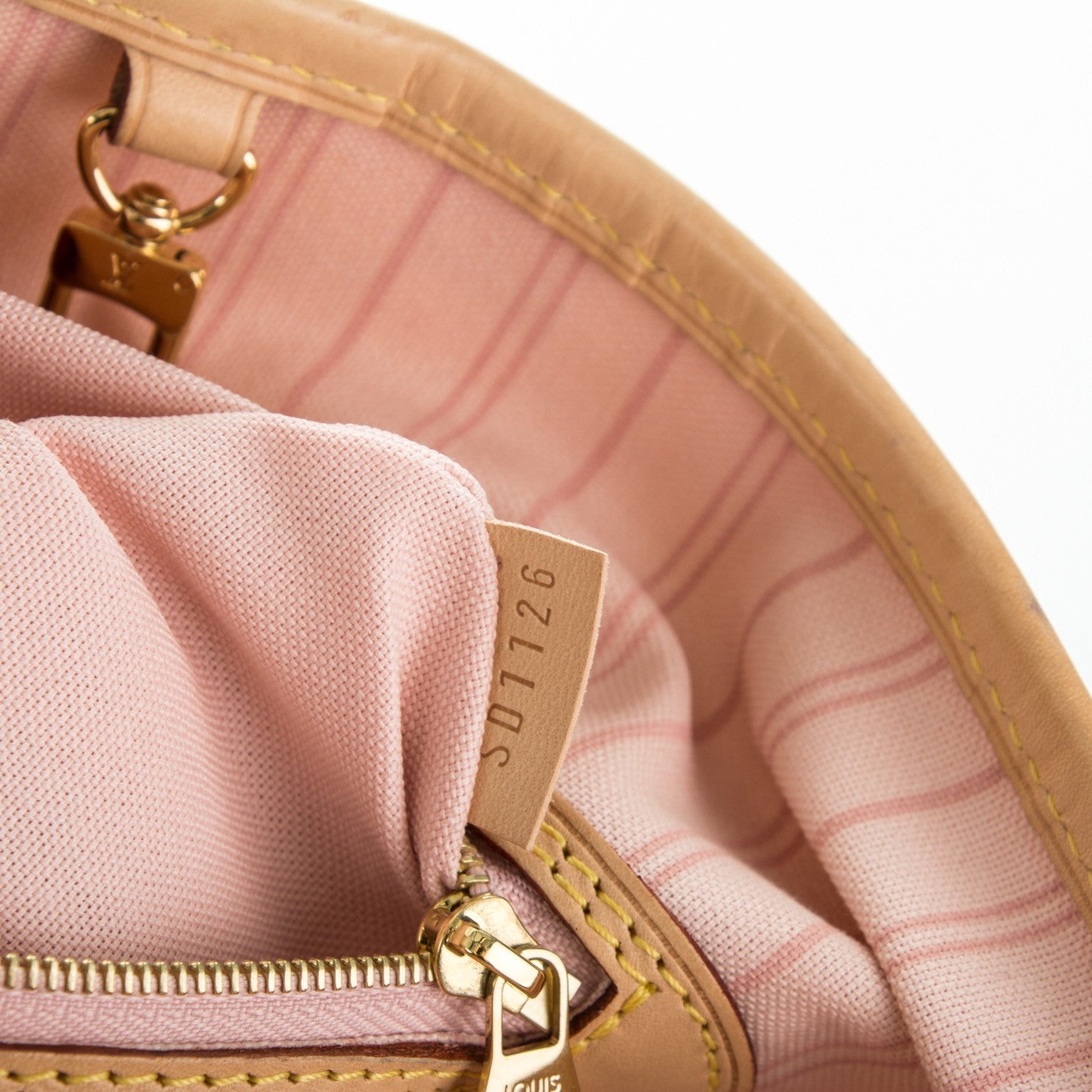 Louis Vuitton Damier Azur Delightful MM Rose Ballerine 7 of 9