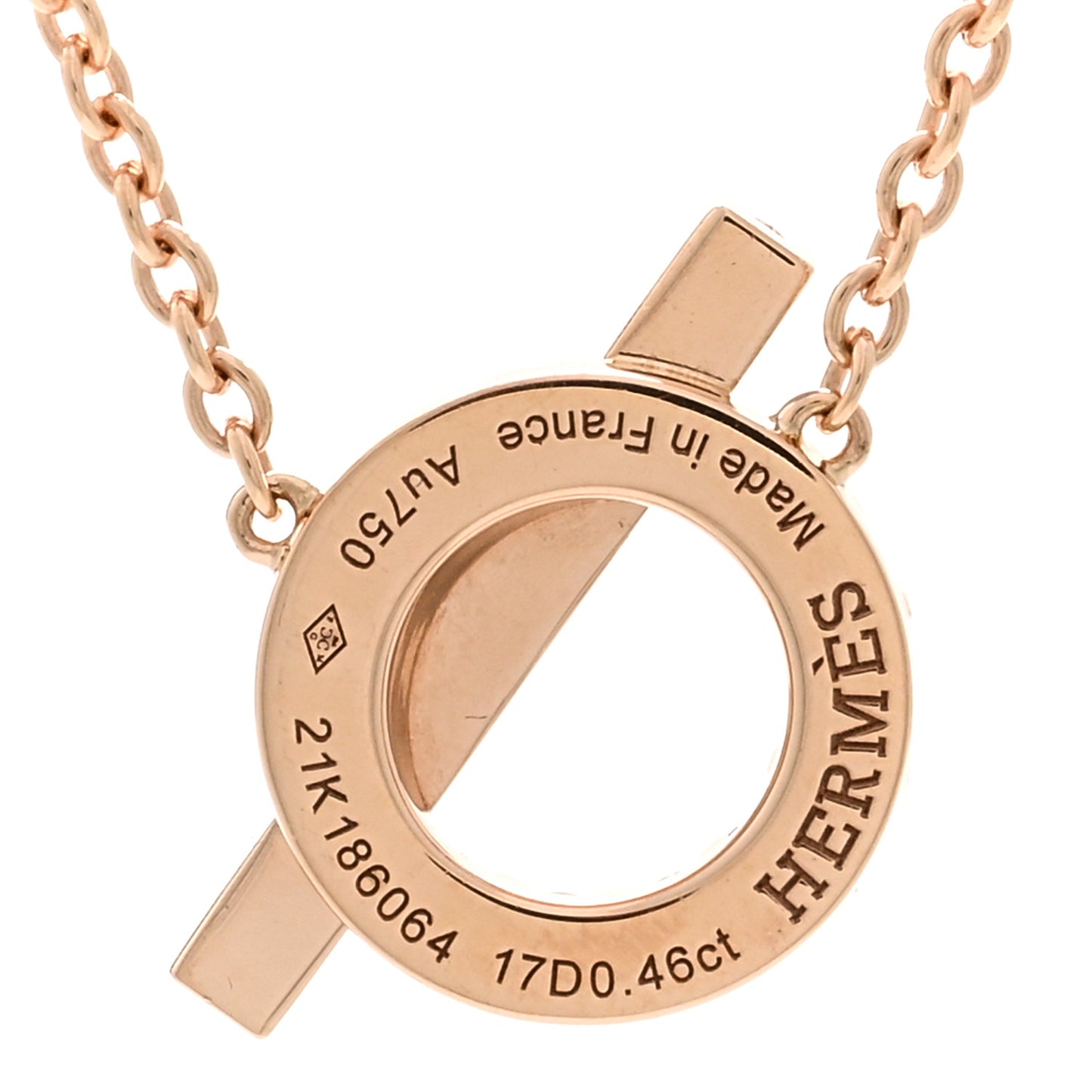 18K Rose Gold Diamond Finesse Pendant Necklace