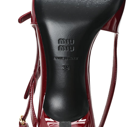 Miu Miu Vernice Buckle 55mm Slingback Pumps 39 Porpora 7 of 9