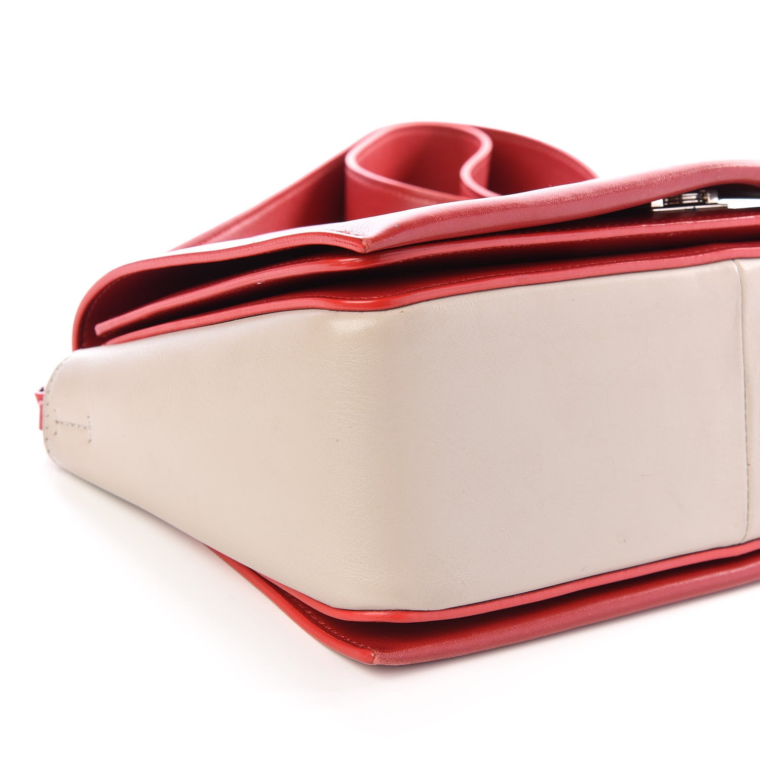 Celine Shiny Smooth Calfskin Medium Frame Shoulder Bag Poppy Red Clay 5 of 9