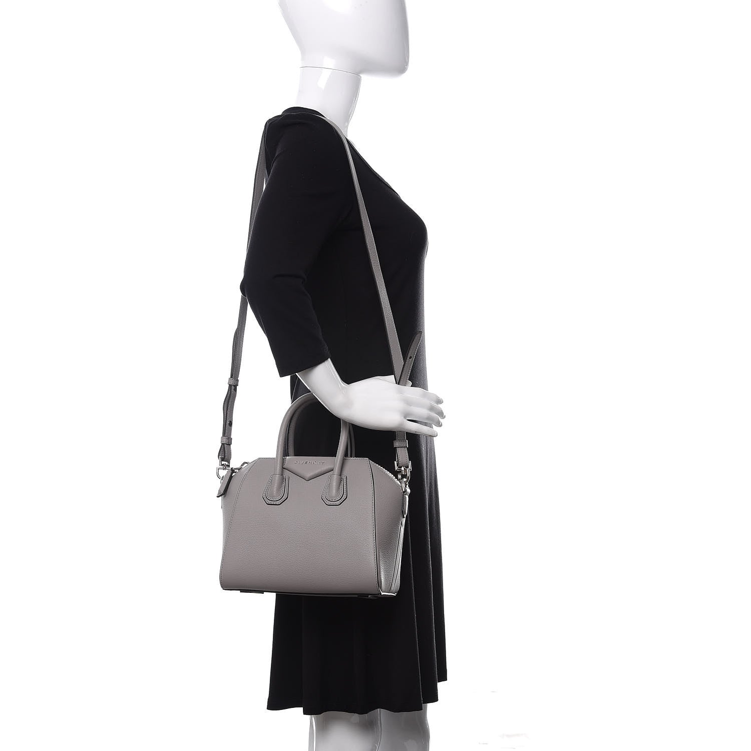 Givenchy Sugar Goatskin Mini Antigona Pearl Grey 2 of 10
