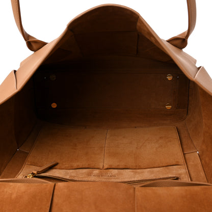 Bottega Veneta Grained Calfskin Maxi Intrecciato Arco Caramel 5 of 10