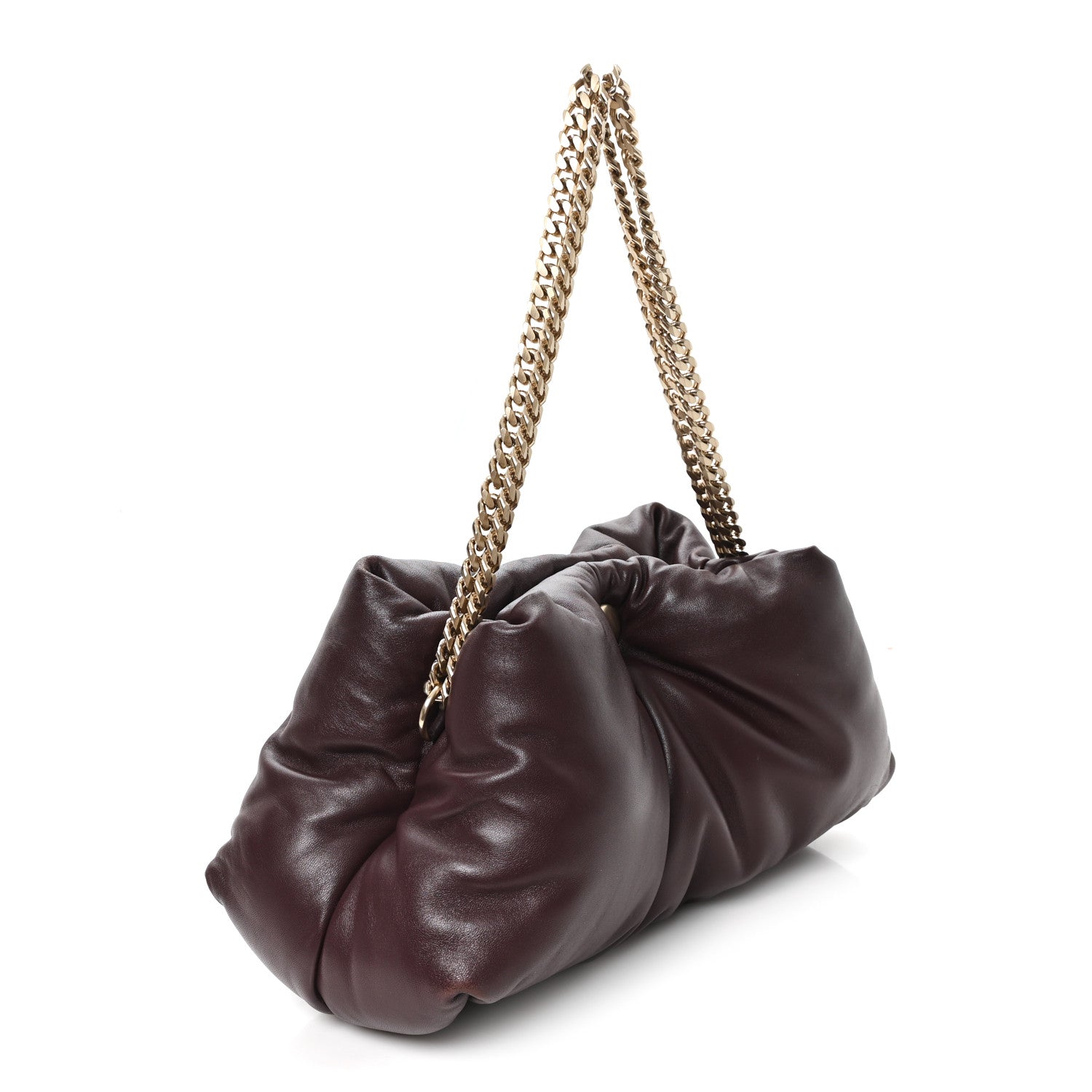 Proenza Schouler Lambskin Puffy Tobo Chain Shoulder Bag Chocolate 3 of 10