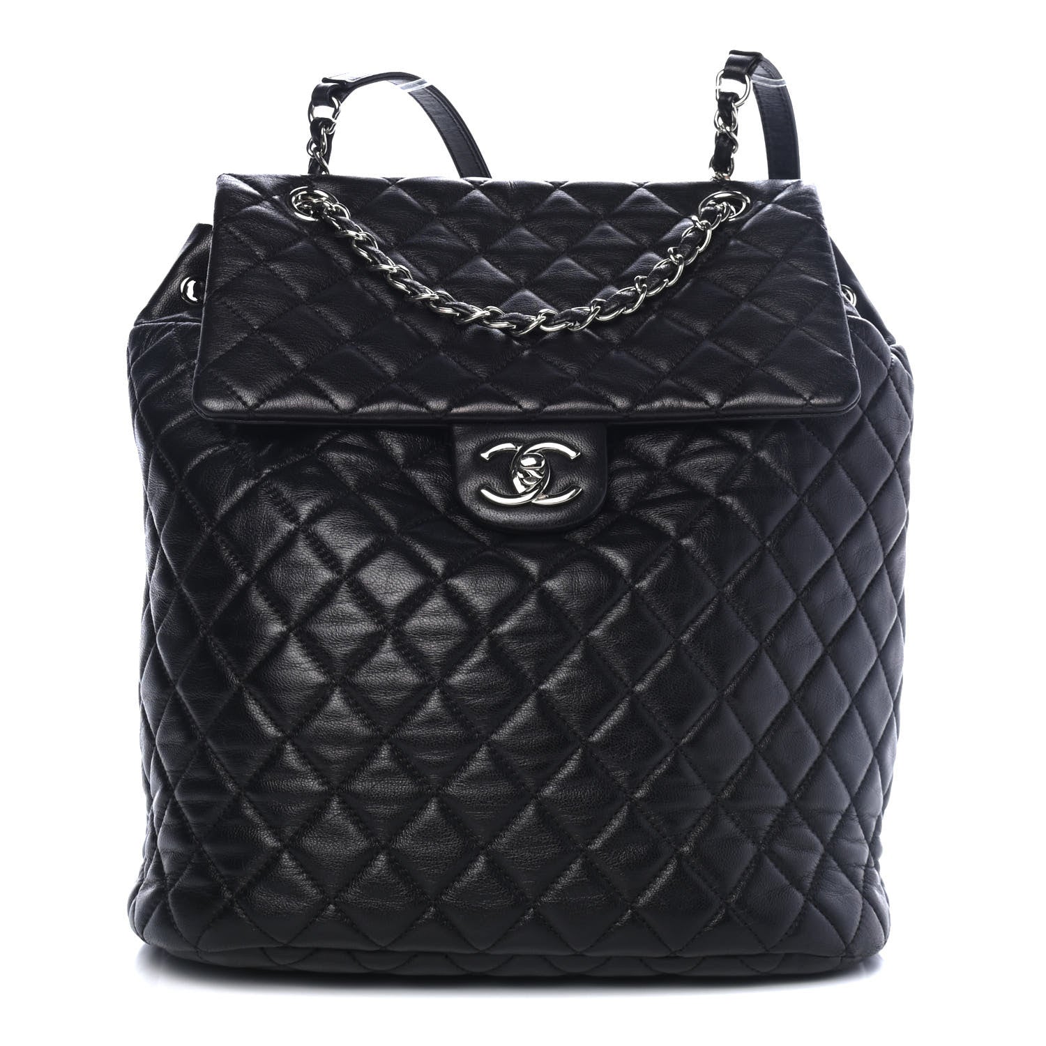 Chanel Calfskin Quilted Large Urban Spirit Backpack Black 1 of 4