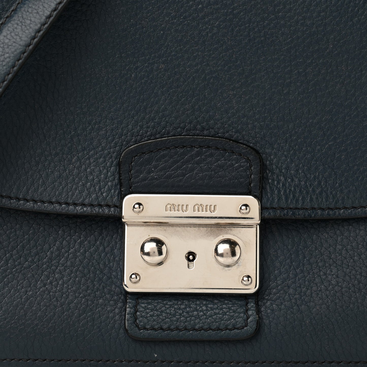 Vitello Phenix Madras Shoulder Bag Oltremare