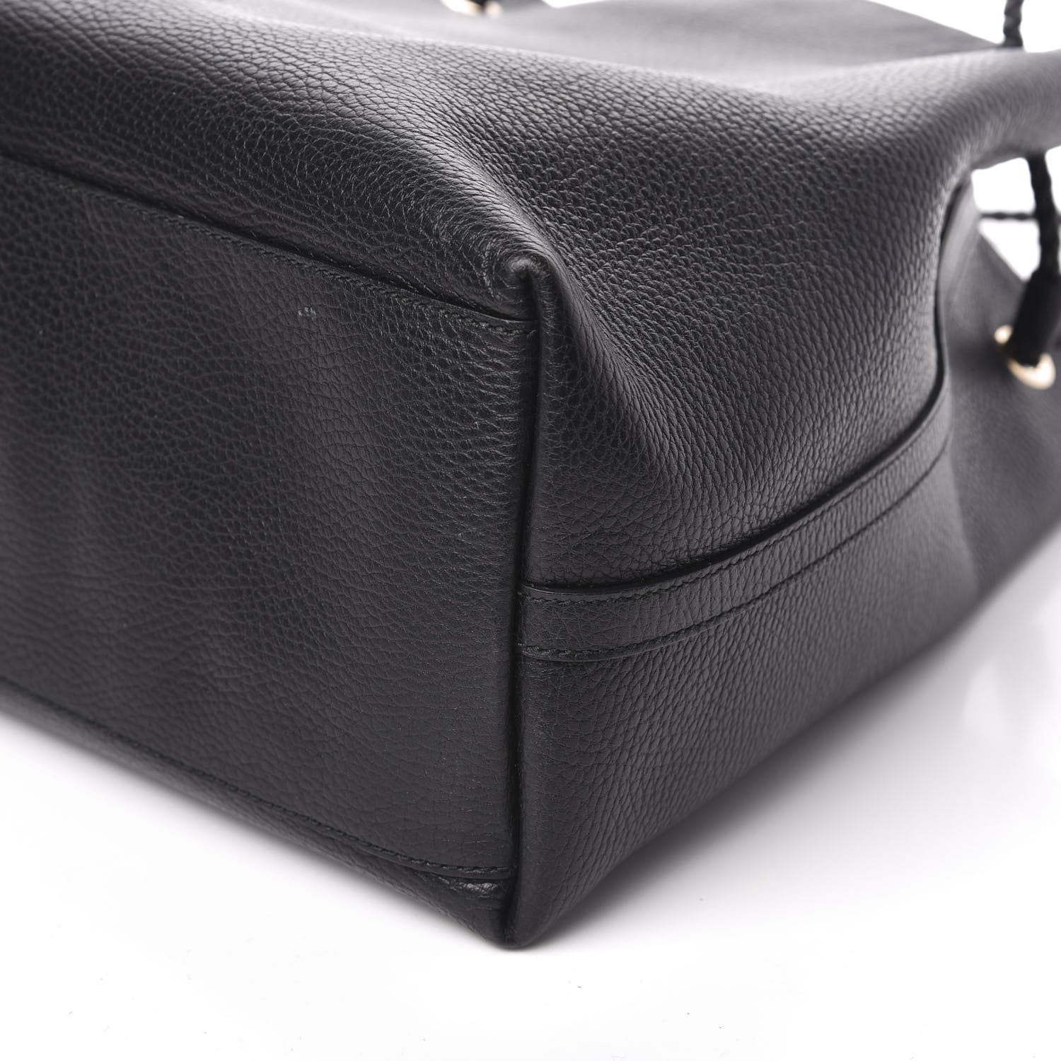 Gucci Calfskin Large Gifford Braided Handle Tote Black 9 of 10