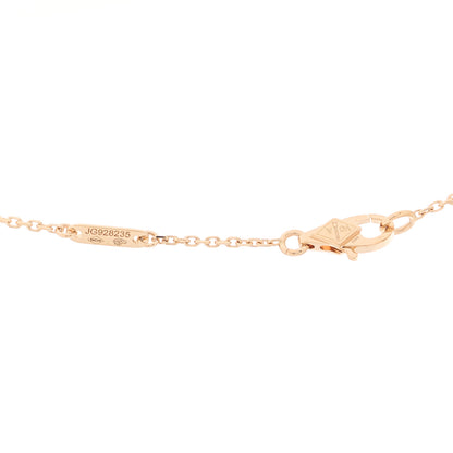 Van Cleef & Arpels 18K Rose Gold Carnelian Sweet Alhambra Pendant Necklace 5 of 6